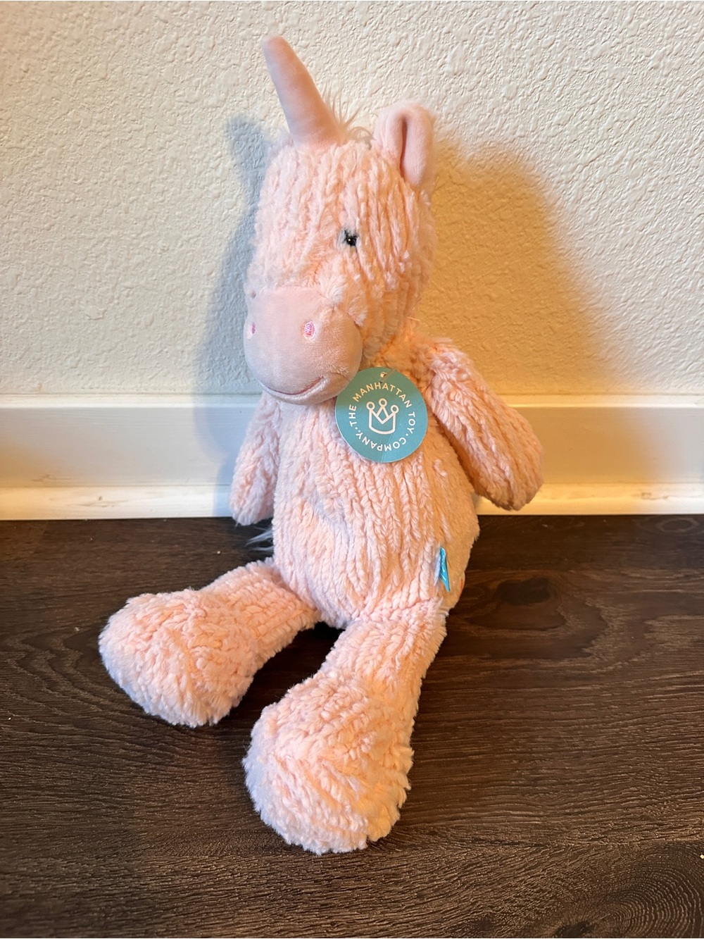 Manhattan Toy Company Unicorn Plush Pink Petals Baby Stuffed Animal Lovey NWT